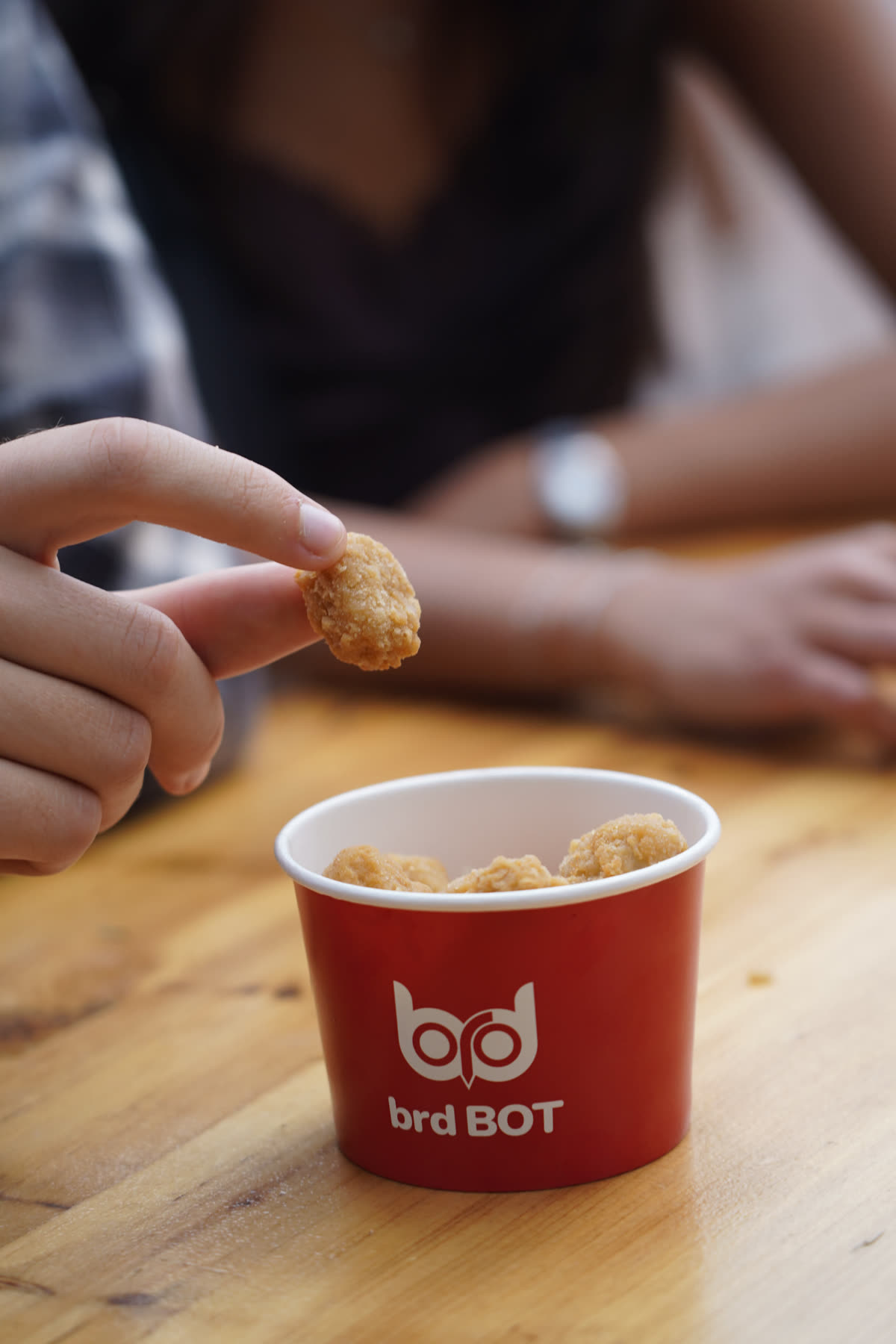 A crispy brd BOT chicken bite